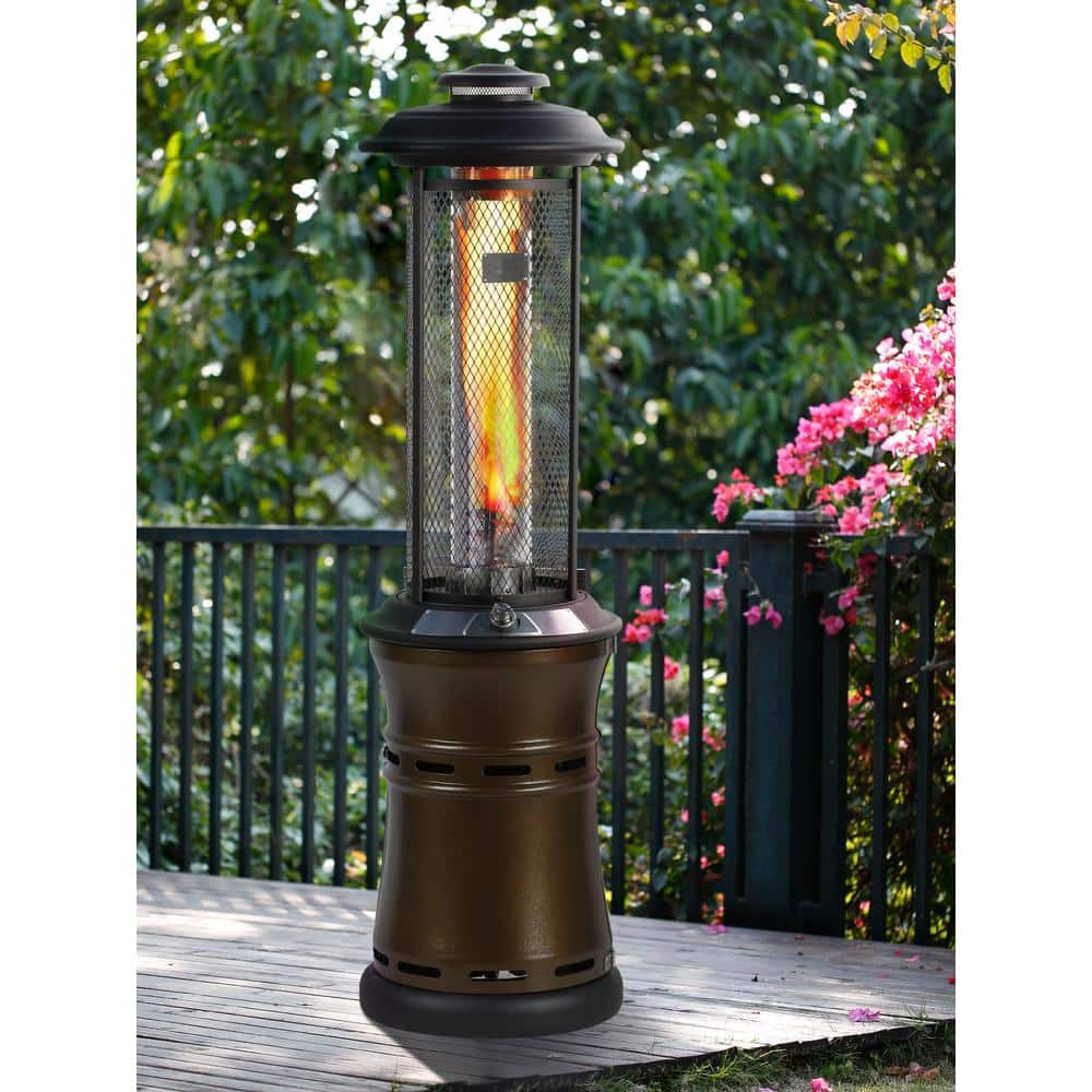 HeatMaxx 36,000 BTUs Outdoor Gas Patio Heaters Floor-Standing, Dancing Flame, Retractable Commercial SRPH68B