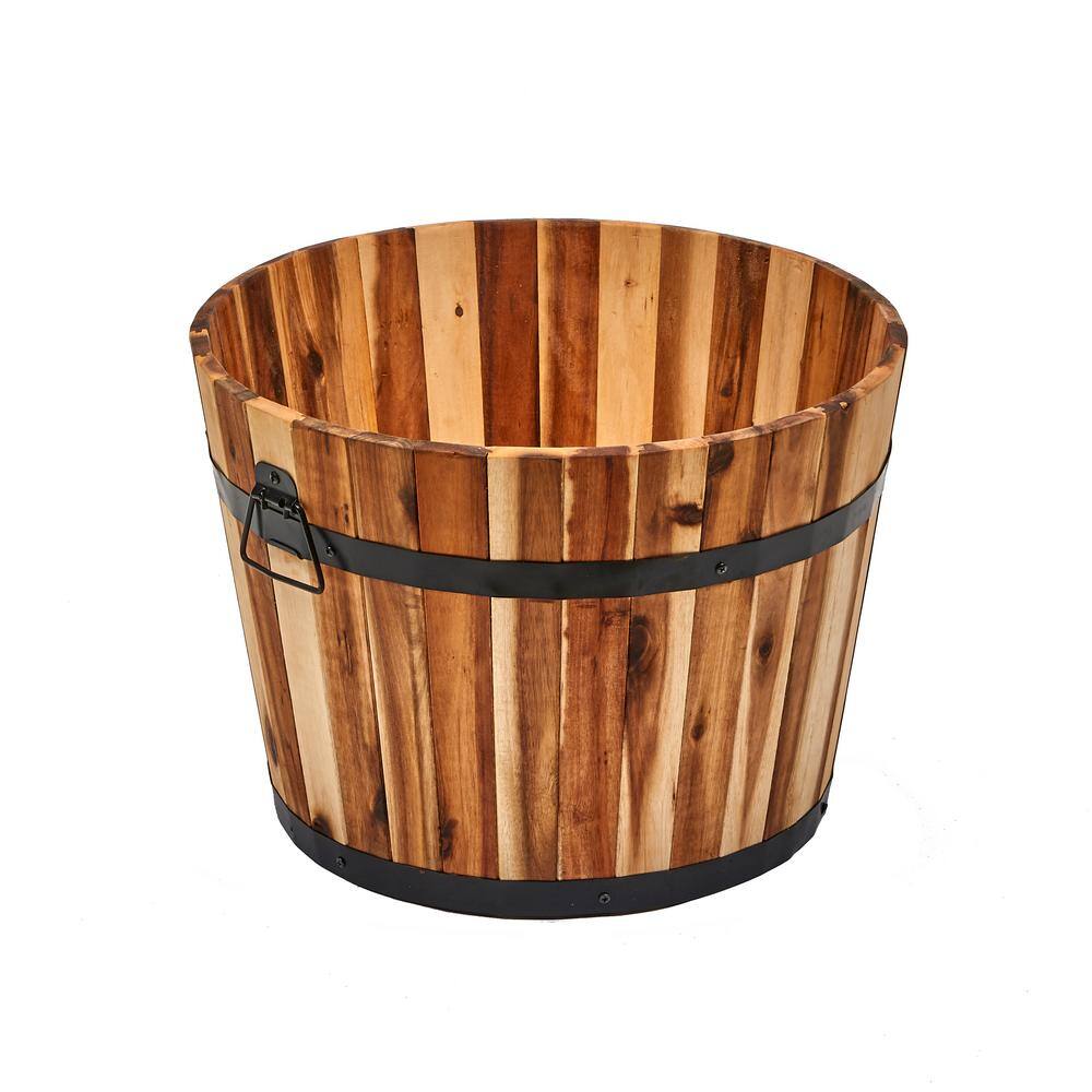 13 x 18 in. Brown Wood Bucket Barrel 2842B