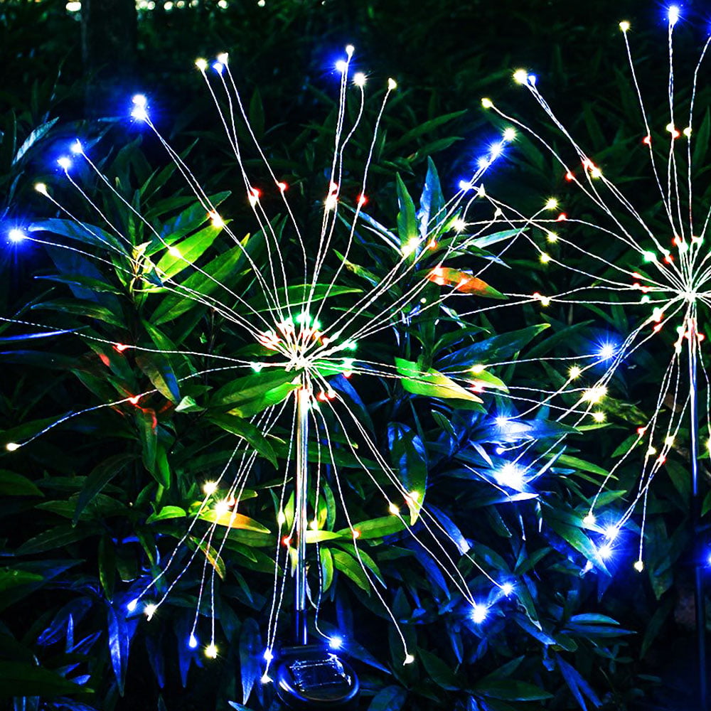 Willstar 90 LED Solar Powered Firework Starburst Stake Fairy Light Lawn Garden Outdoor Wedding