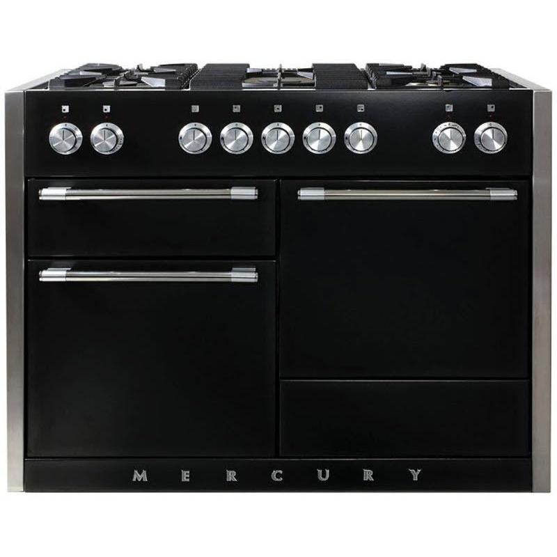 AGA 48-inch Mercury Dual Fuel Range with True European Convection AMC48DFBLK