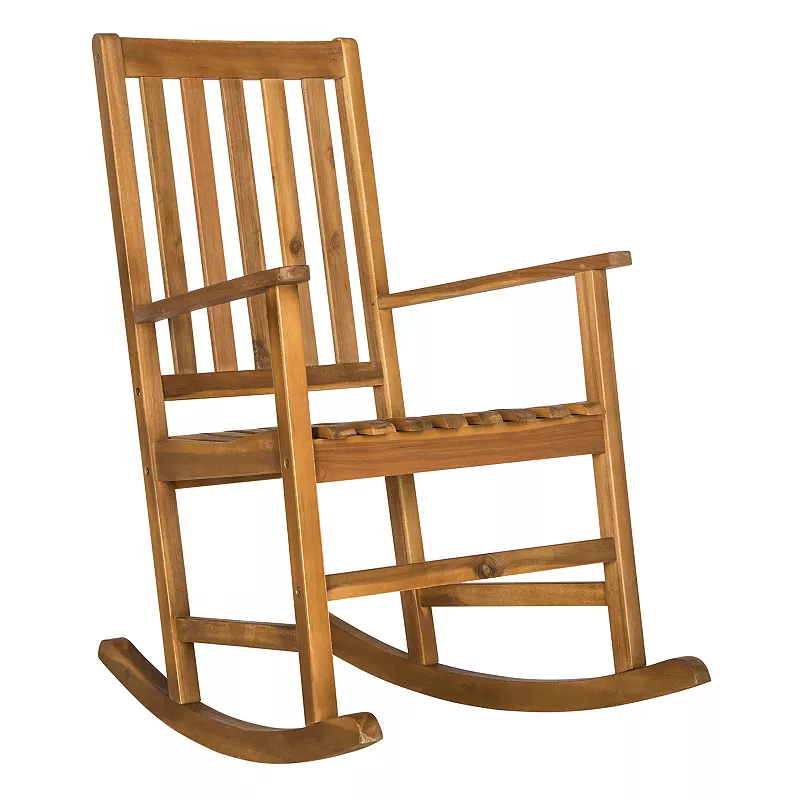 Safavieh Barstow Brown Patio Rocking Chair