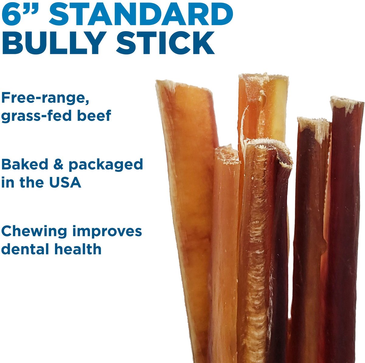 Best Bully Sticks 6-in Standard Bully Sticks Dog Treats， 6 count