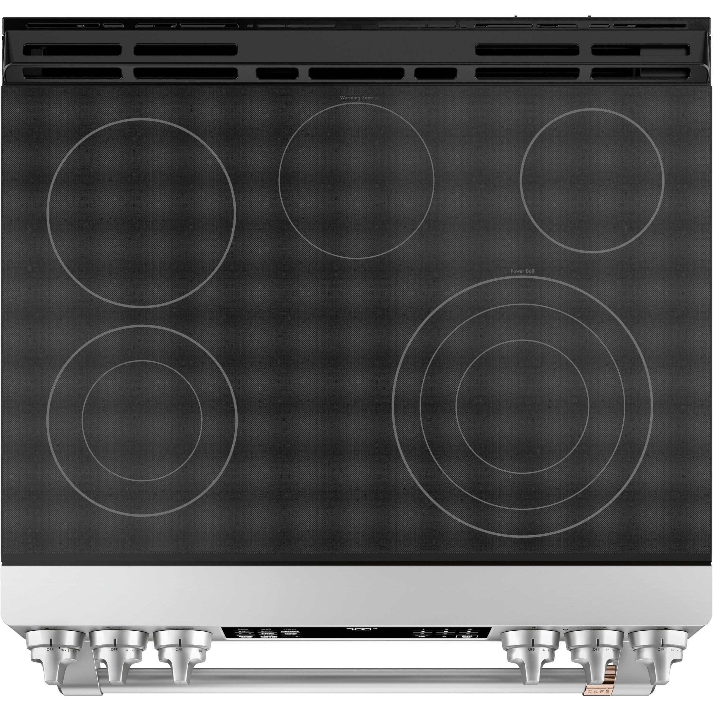 Caf¨¦ 30-inch Slide-in Electric Range with Warming Drawer CCES700P2MS1