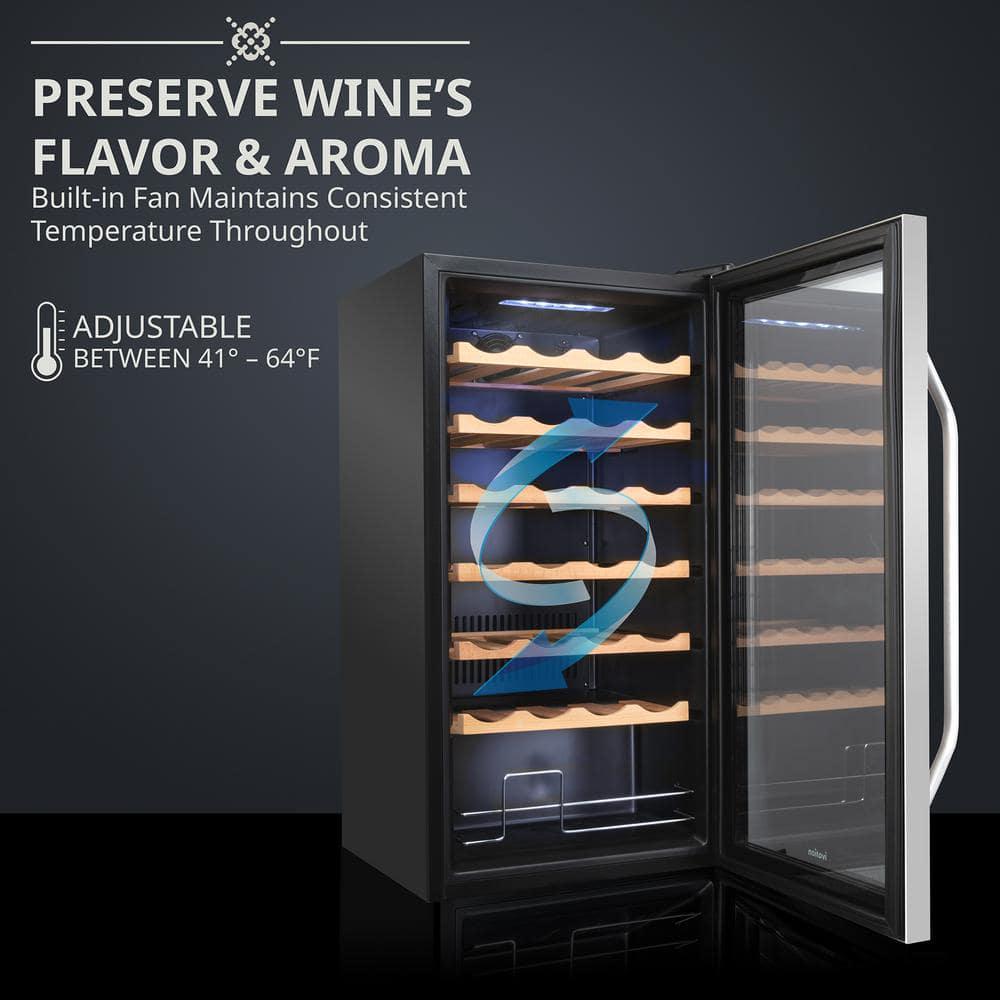 Ivation Wine Fridge Large Freestanding Wine Cooler Refrigerator 28 Bottles