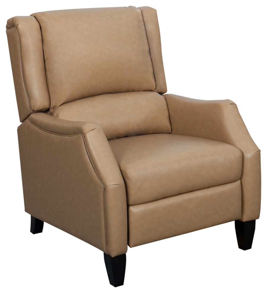 Warren Faux Leather Pushback Recliner   Transitional   Recliner Chairs   by Abbyson Living  Houzz