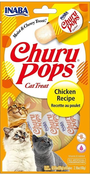 Inaba Churu Pops Moist and Chewy Chicken Recipe Lickable Cat Treats