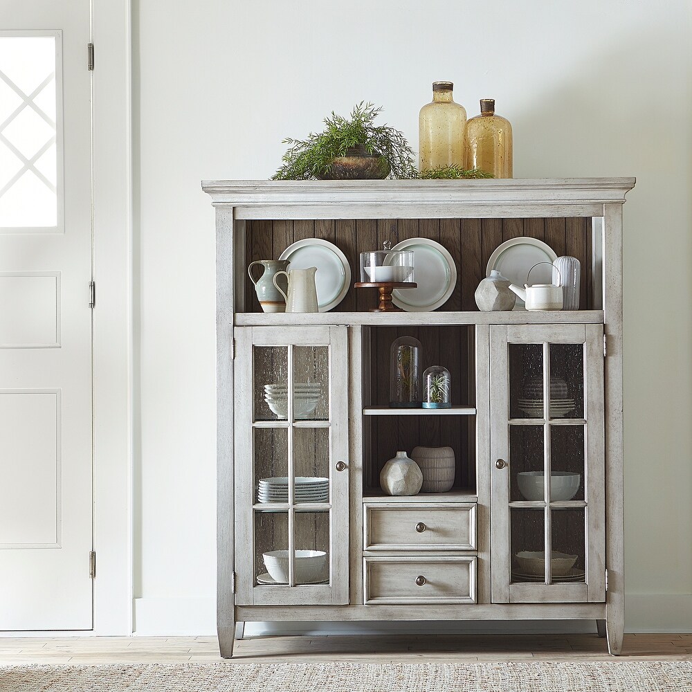 Heartland Antique White Tobacco Display Cabinet