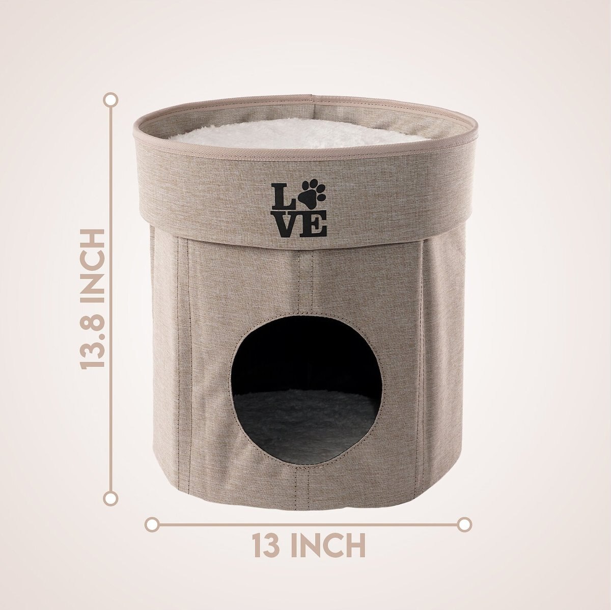 Precious Tails Home Base Circular 2-Tier Collapsible Cat Cave