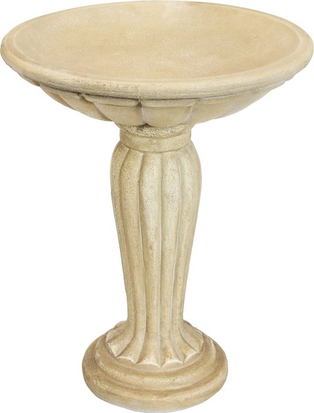 Sunnydaze Decor Grecian Garden Reinforced Concrete Bird Bath