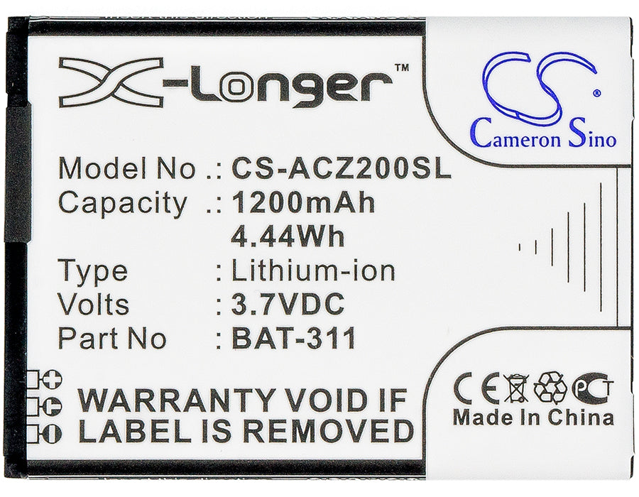 Acer Liquid M220 Liquid M220 Dual SIM Liquid Z200 Replacement Battery BatteryClerkcom Mobile Phone