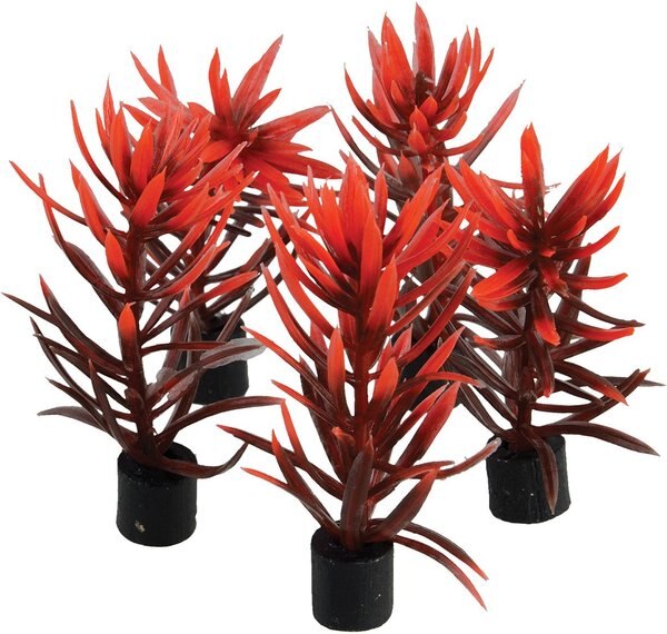 Underwater Treasures Mini Plant Red and Brown Fish Ornament， 3-in， 5 count