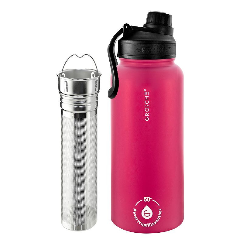 GROSCHE CHICAGO STEEL Insulated Stainless Steel 32-oz. Water Bottle