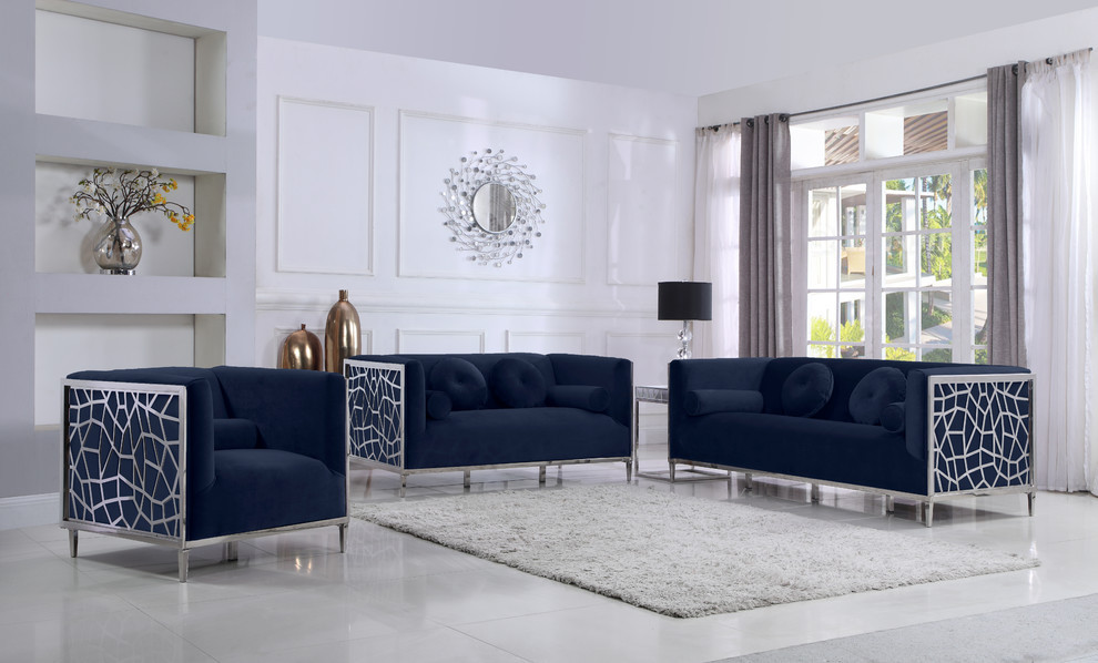 Opal Velvet Chair   Contemporary   Sofas   by Meridian Furniture  Houzz