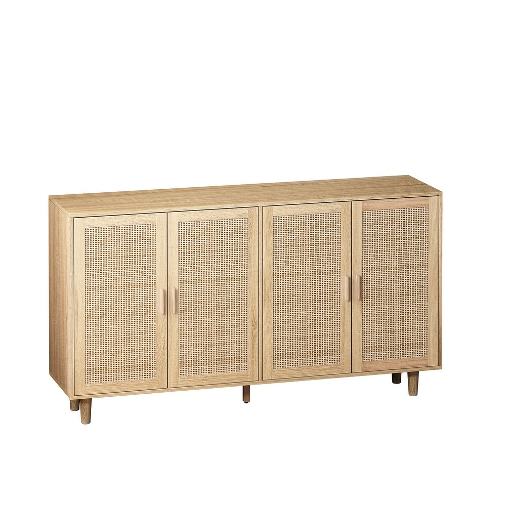 Elegant and Functional Rattan Decorative Storage Cabinet