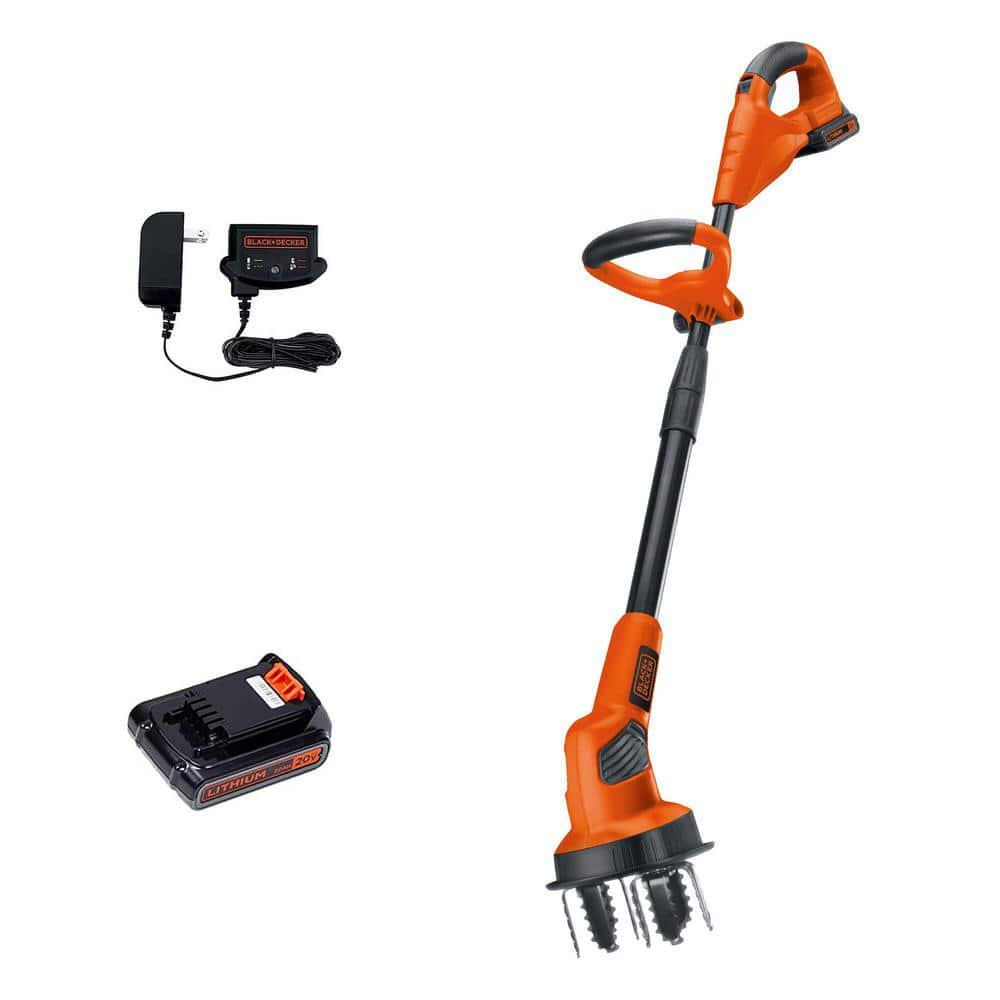 BLACKDECKER 20V MAX 7 in LithiumIon Cordless Garden CultivatorTiller with 15Ah Battery and Charger Included