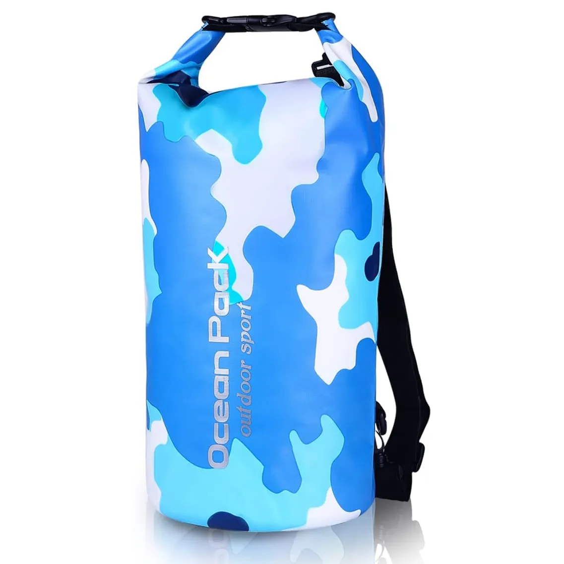 Custom Logo Camouflage Backpack 2L 5L 10L 15L 20L 30L Blue Pink PVC Double Shoulder Waterproof Dry Bag