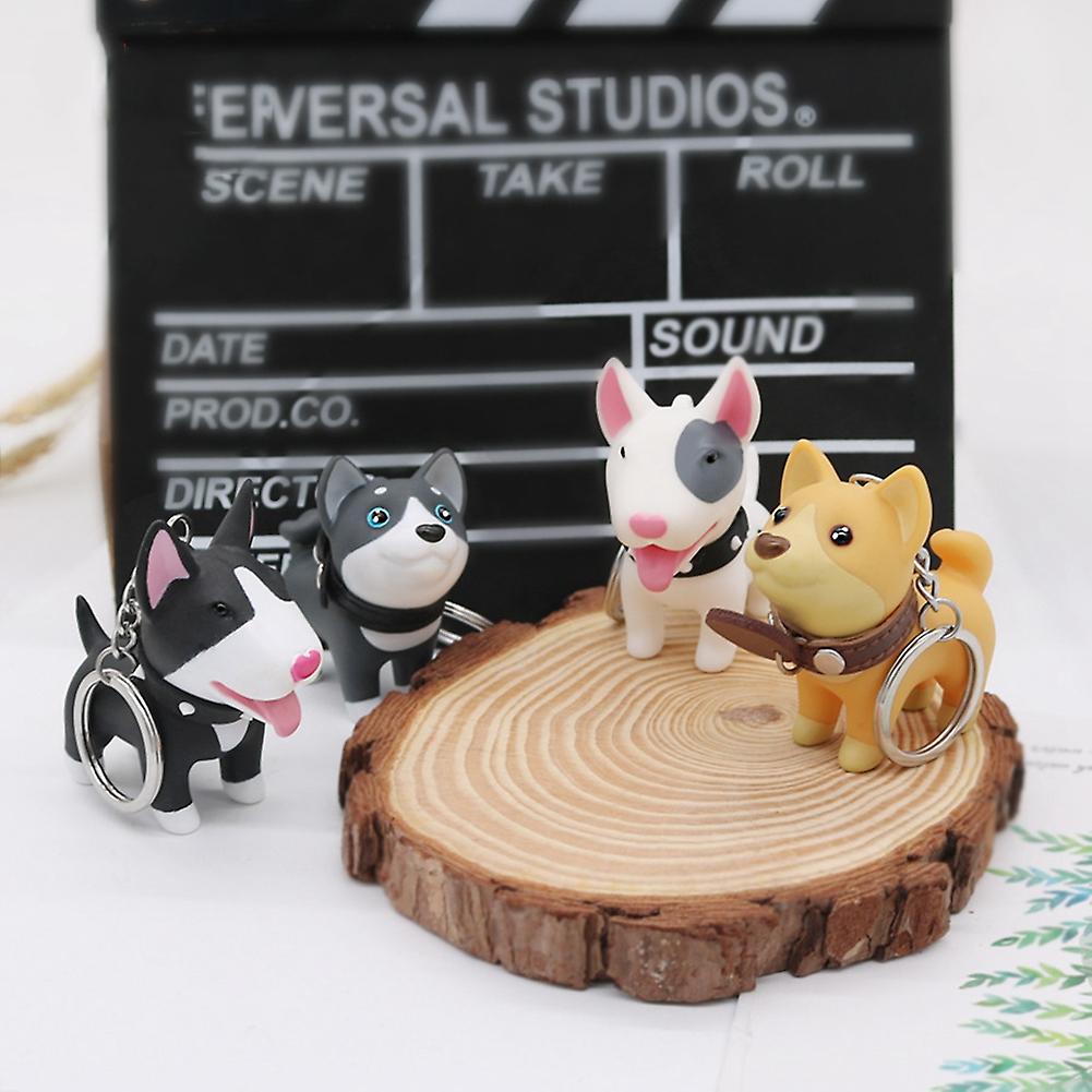 Cute Dog Puppy Keychain Key Chain Keyring Charm Purse Pendant Handbag Decor Gift White