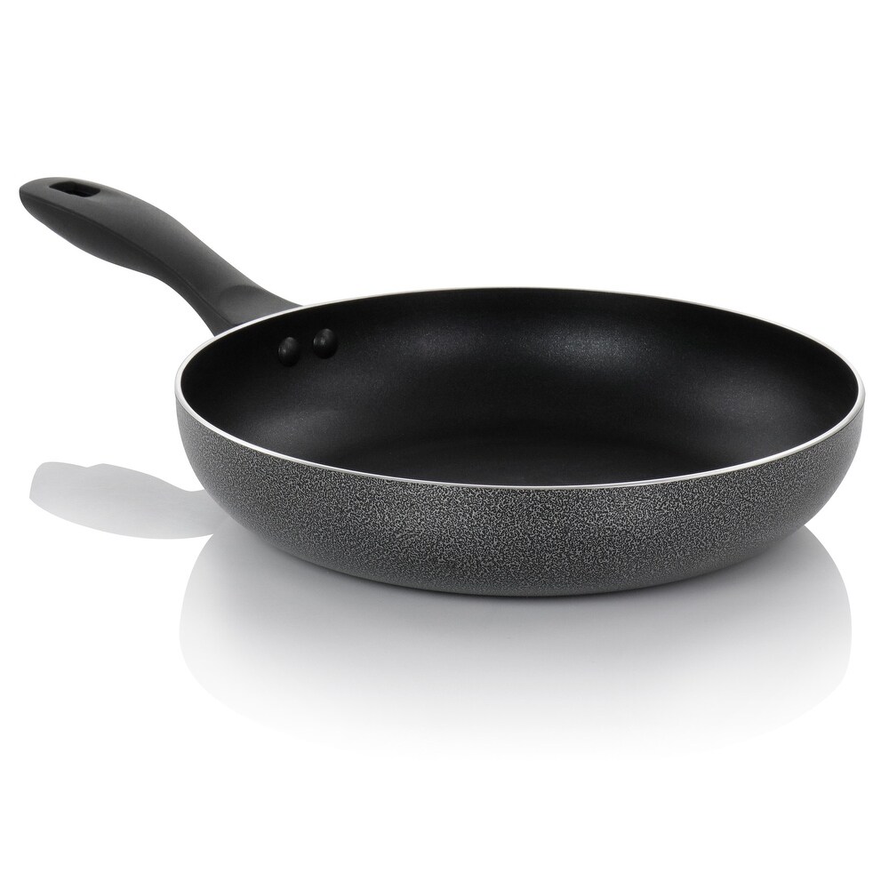 Oster Clairborne 2 Piece Nonstick Aluminum Frying Pan Set in Charcoal