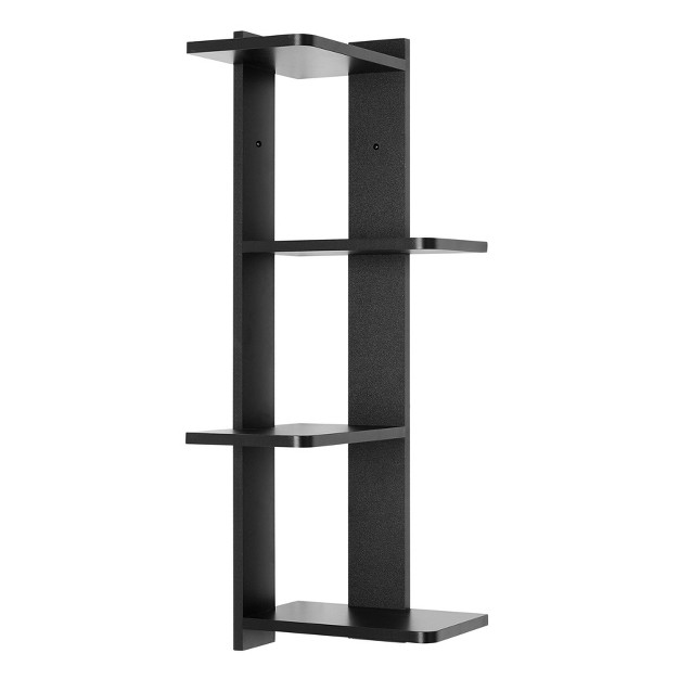 X 11 8 quot Alvar Corner 4 Tier Floating Ledge Column Wall Shelf Danya B