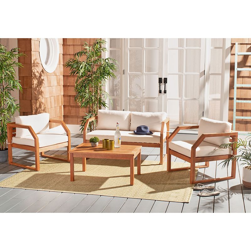 Safavieh Dren Loveseat， Chair and Coffee Table 4-piece Set