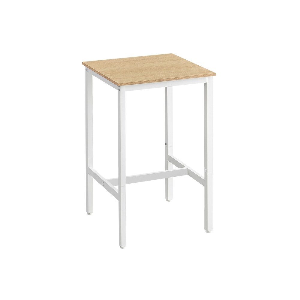 Bar Table with Metal Frame Small Kitchen Table  High Top Pub Table For Living Room   23.6”D x 23.6”W x 35.4”H