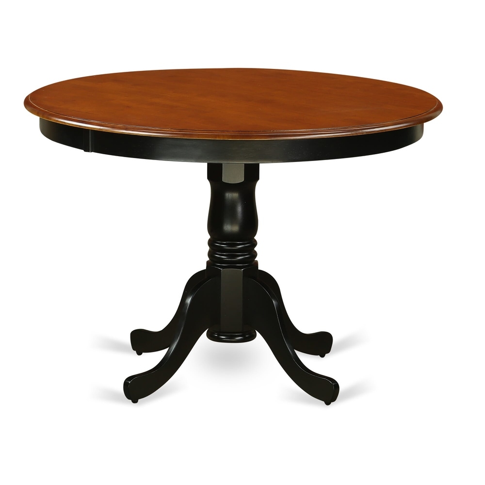 East West Furniture Hartland Dining Table   a Round Table Top with Pedestal Base(Finish Options)