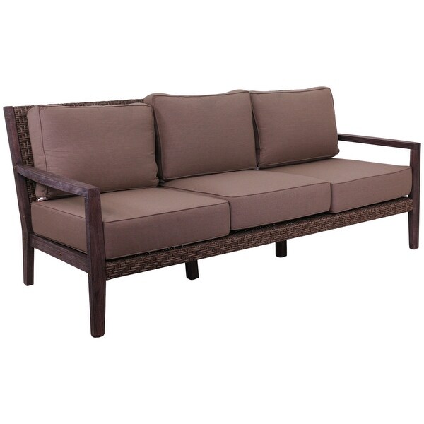 Courtyard Casual Bridgeport II 4 pc Sofa Set Includes: One Sofa，One Coffee Table and Two Club Chairs