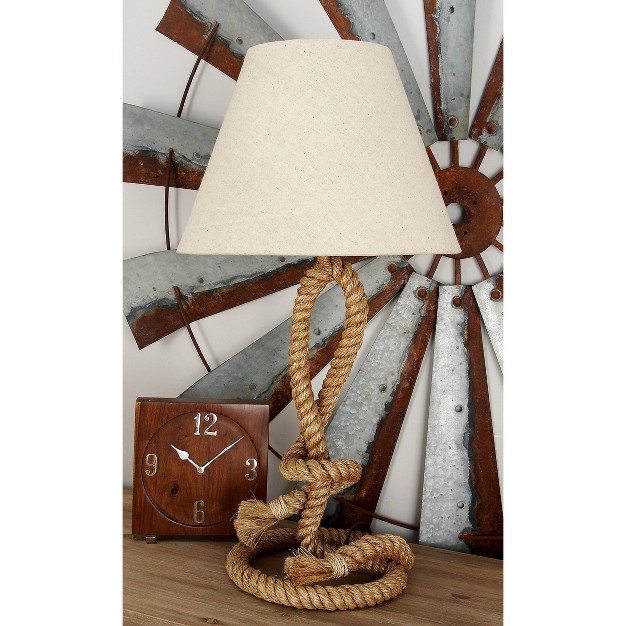 Rustic Jute Table Lamp Brown Olivia amp May