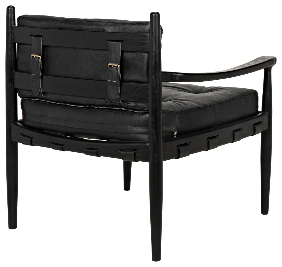 Fogel Lounge Chair  Charcoal Black   Midcentury   Armchairs And Accent Chairs   by Noir  Houzz