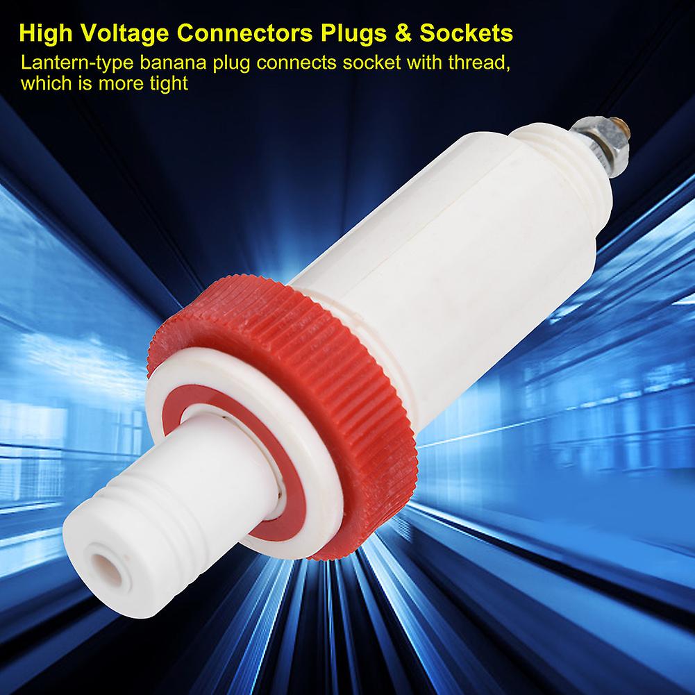 White And Red Banana Cross Jack High Voltage Connectors Plugs and Sockets