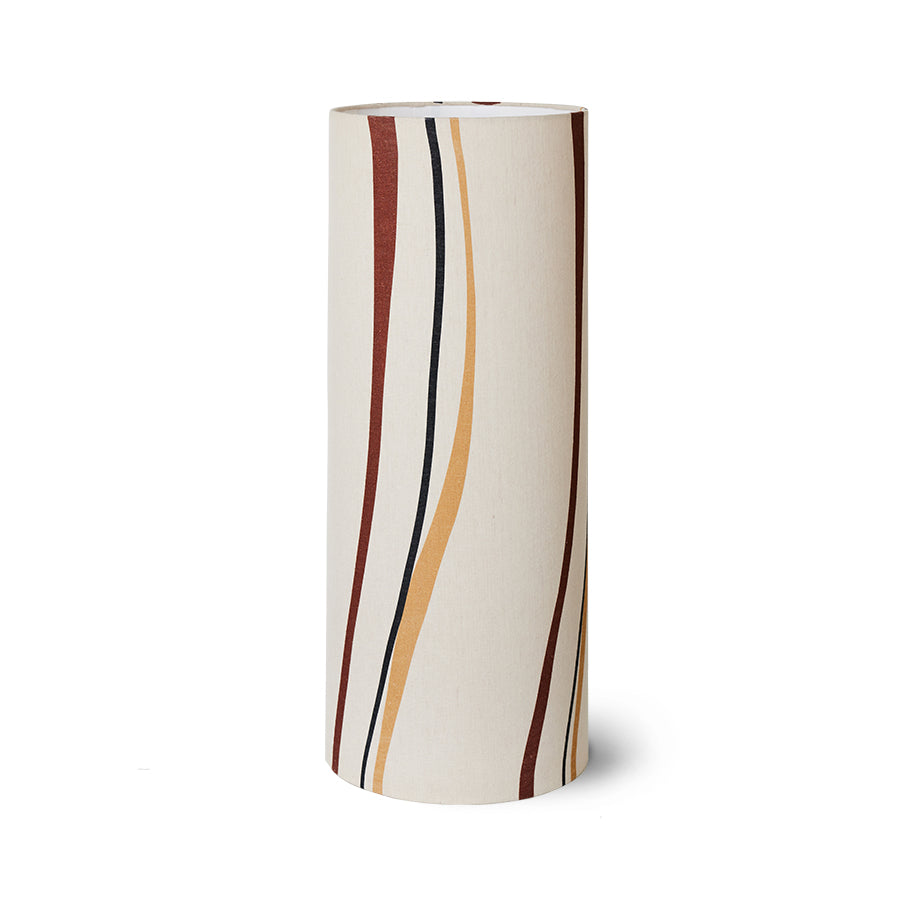 Retro cone floor lamp - cream & swirl shade