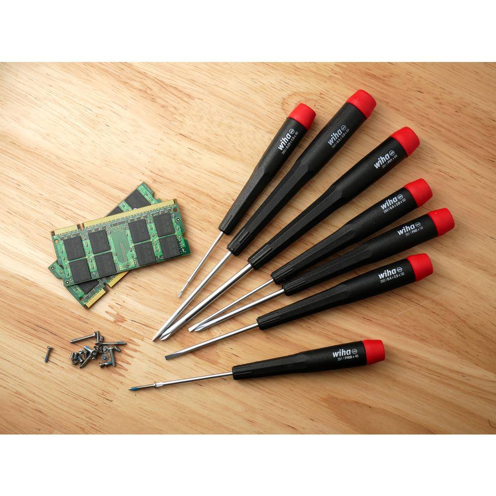 Wiha 7-Piece Precision SlottedPhillips Screwdriver Set 26197