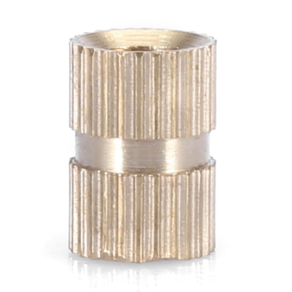 10 Pcs M6 Female Thread Knurled Nuts Brass Threaded Insert Embedment Nuts Hydraulic Welded Assortment Kit[m6*10l*8.3mm]