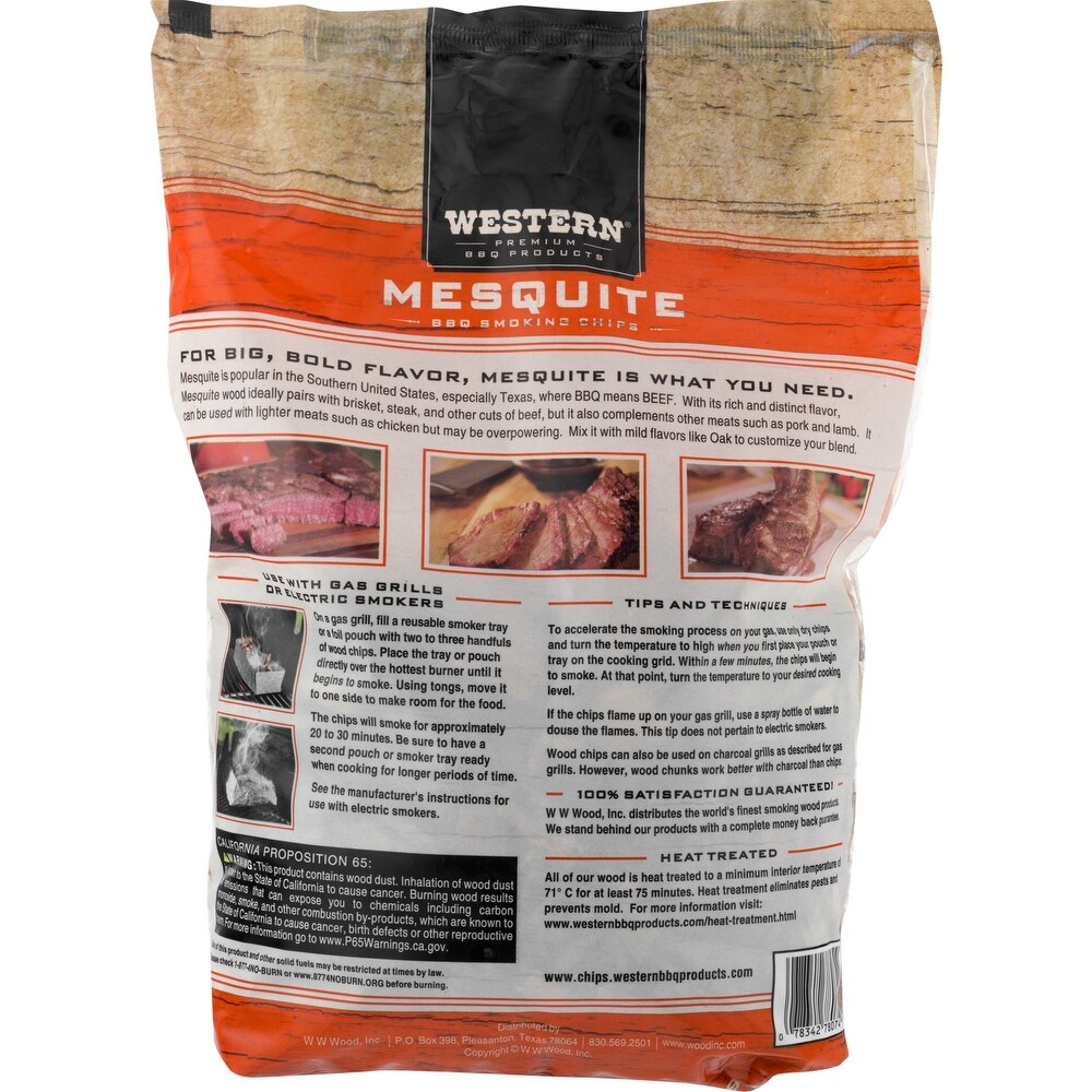 Western BBQ Premium Wood Smoking Chips   Set of 4 Flavors