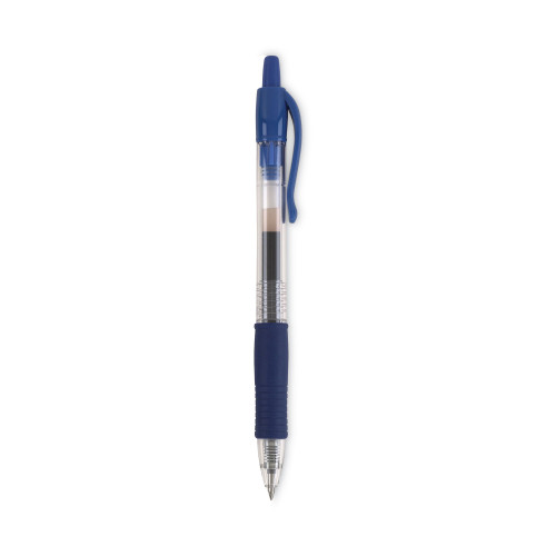 Pilot G2 Premium Retractable Gel Pen， 1mm， Blue Ink， Smoke Barrel， Dozen (31257)