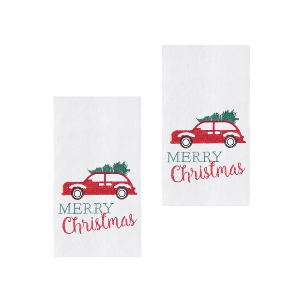 C amp f Home Holiday Car Cotton Flour Sack Kitchen Towel Set Of 2