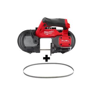 MW M12 FUEL 12V Lithium-Ion Cordless Sub-Compact Band Saw with (4) 1214 TPI Extreme Metal Cutting Band Saw Blades 2529-20-48-39-0631