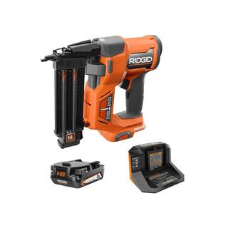 RIDGID 18V Brushless Cordless 18-Gauge 2-18 in. Brad Nailer Kit with 18V Lithium-Ion 2.0 Ah Battery and 18V Charger R09891B-AC9302