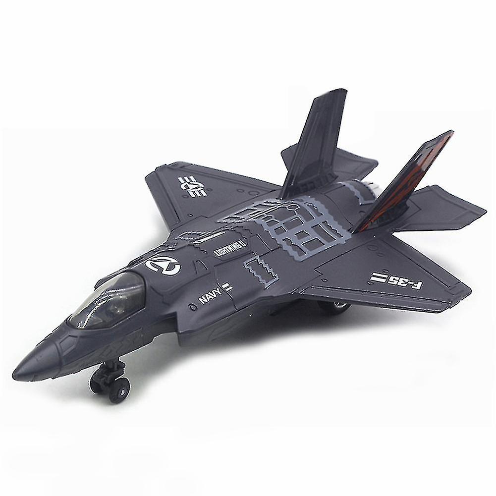 Large Alloy Pull Back F-35 Fighter Aircraft Model Music Led