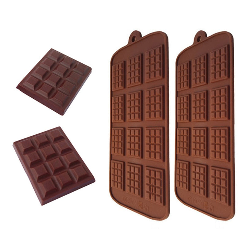 Chocolate Molds DIY Bakeware Cake Molds High Quality Square Eco-friendly Silicone Mold DIY 1PC Food Grade 12 Cavity Waffle Molds