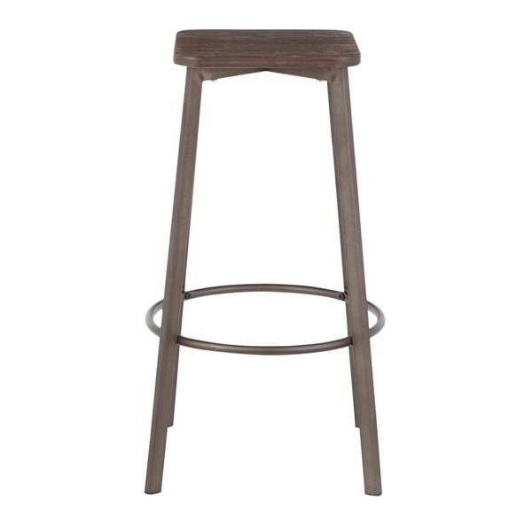 Carbon Loft Barton Backless Square Industrial Bar Stools (Set of 2)