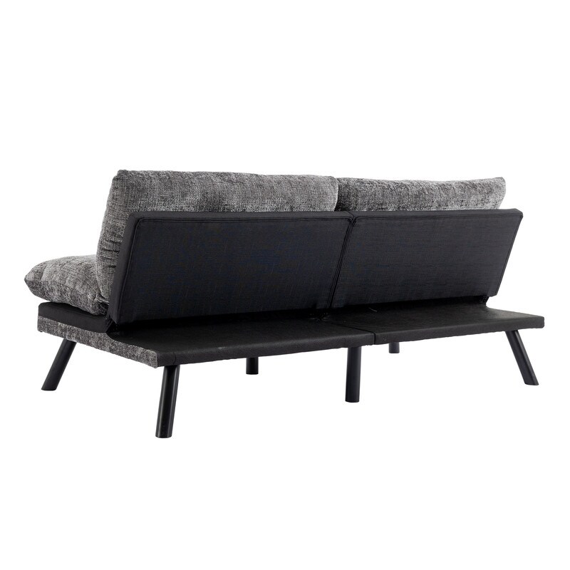 Convertible Loveseat Sofa Bed  Adjustable Lounge Couch for Compact Living Space  Grey