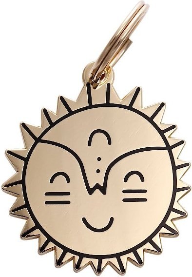 Two Tails Pet Company Personalized Smiling Sun Dog and Cat ID Tag