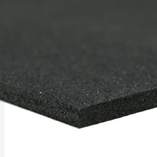 Rubber-Cal Recycled Rubber - 60A - Sheets and Rolls 316 in. T x 1 ft. W x 3 ft. L Black Rubber Garage Flooring 21-100-AB-36-012