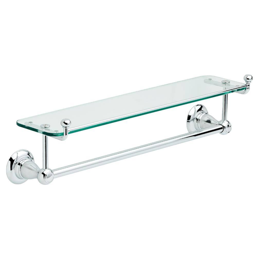 Delta Porter 18 in. Towel Bar with Glass Shelf in Chrome 78410-PC