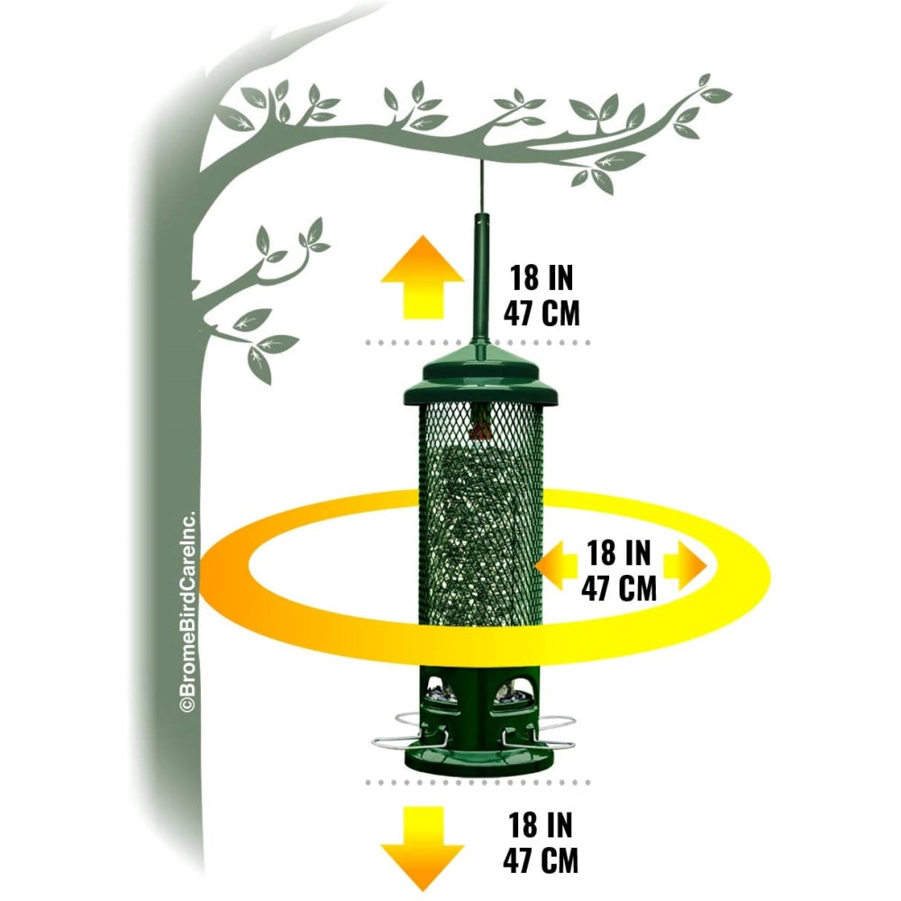 Squirrel Buster Legacy Squirrel-proof Bird Feeder w/4 Metal Perches， 2.6-pound Seed Capacity