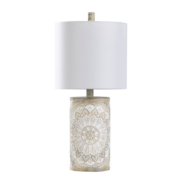 Traditional Painted Serviette Design Accent Table Lamp Stylecraft