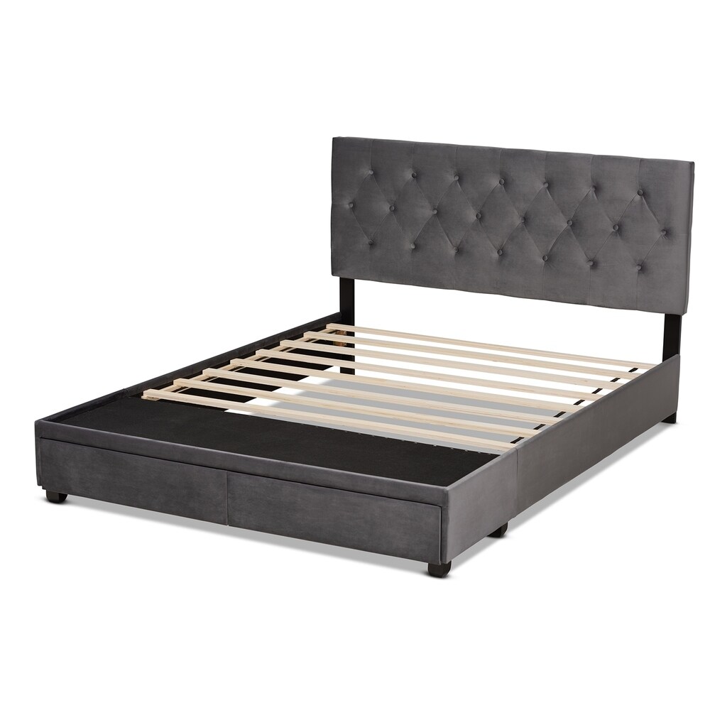 Caronia Modern and Contemporary Upholstered Platform Storage Bed