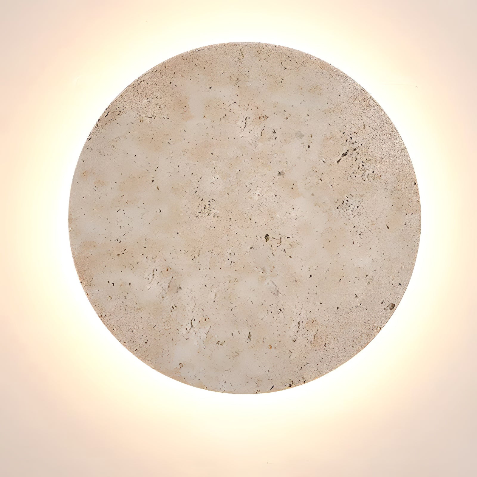 Circle Travertine Wall Lamp