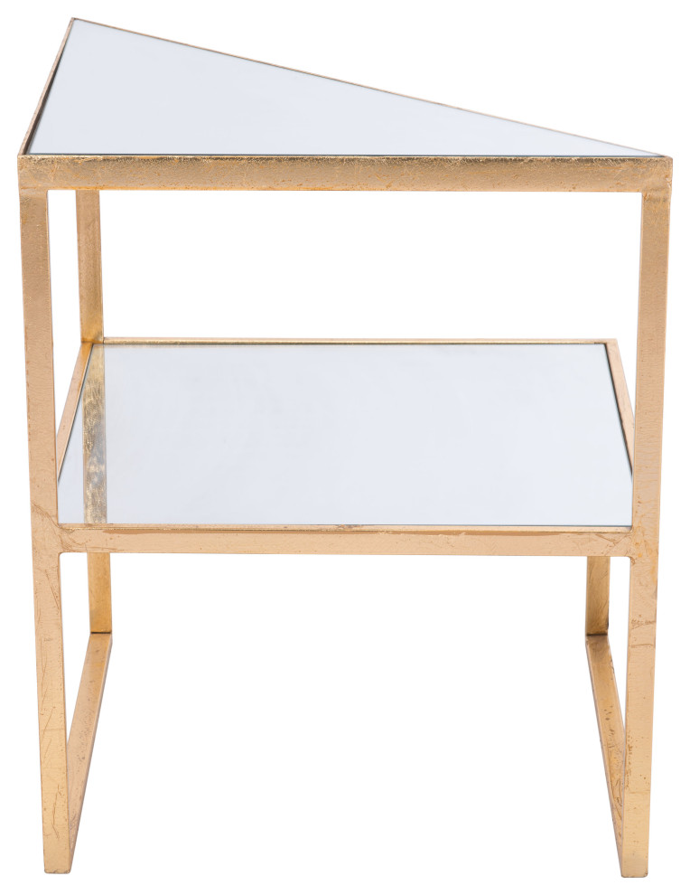 Planes Side Table Gold  ampMirror   Contemporary   Side Tables And End Tables   by Zuo Modern Contemporary  Houzz